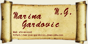 Marina Gardović vizit kartica